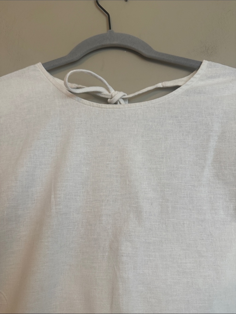 NWT- OPEN EDIT Linen Blend Shift Dress In White, size XL - Picture 4 of 11